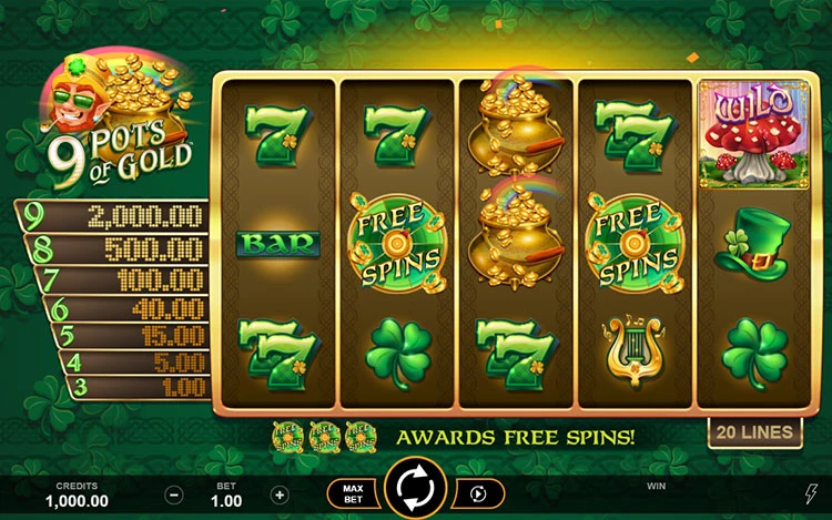 9 Pots of Gold Slots ICE36